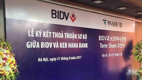 BIDV bán 15% cổ phần cho ngân hàng Hàn Quốc