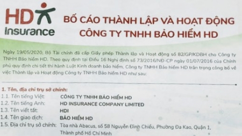 HD Insurance gia nhập thị trường bảo hiểm