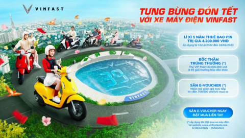 VinFast 'lì xì' mạnh tay cho khách hàng mua xe máy điện