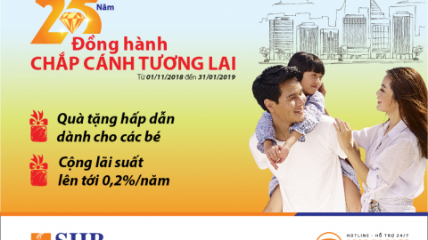 SHB tặng thêm lãi suất 0,2%/năm cho khách hàng mở sổ tiết kiệm tình yêu cho con
