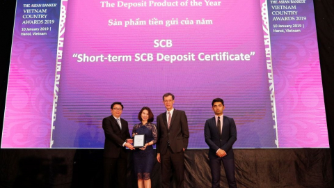 Chứng chỉ tiền gửi SCB liên tiếp nhận được các giải thưởng uy tín