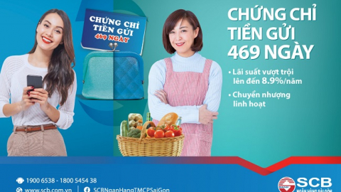 SCB phát hành sản phẩm Chứng chỉ tiền gửi dài hạn 469 ngày