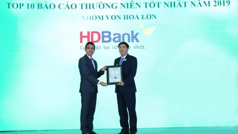 HDBank nhận giải thưởng Báo cáo thường niên tốt nhất 2019