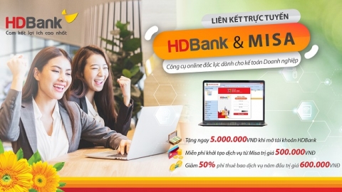 HDBank kết hợp cùng MISA triển khai dịch vụ kế toán online