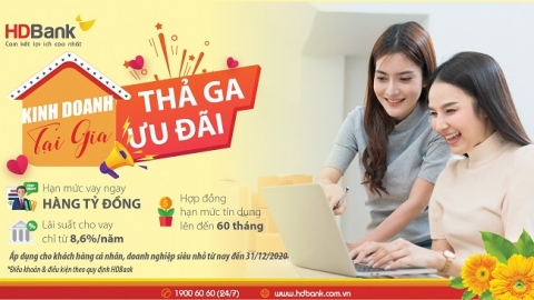 Kinh doanh tại gia, thả ga ưu đãi cùng HDBank