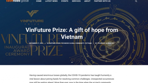 Báo châu Á gọi VinFuture là 'món quà mang theo hi vọng' từ Việt Nam
