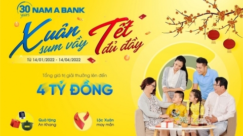 Cơ hội nhận lộc xuân lên đến 4 tỷ đồng khi giao dịch tại Nam A Bank