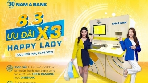 Nam A Bank tri ân khách hàng nhân Ngày quốc tế Phụ nữ 8/3