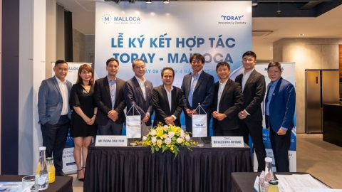 Malloca ký kết hợp tác với Tập đoàn Toray Nhật Bản
