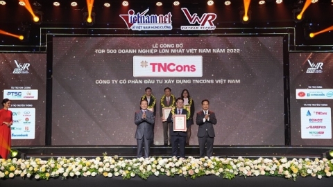 TNCons Vietnam được vinh danh trong Top 500 doanh nghiệp tư nhân lớn nhất Việt Nam