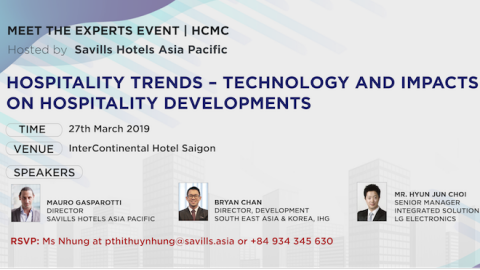 Savills Hotels tổ chức sự kiện Meet the Experts ngày 27/3