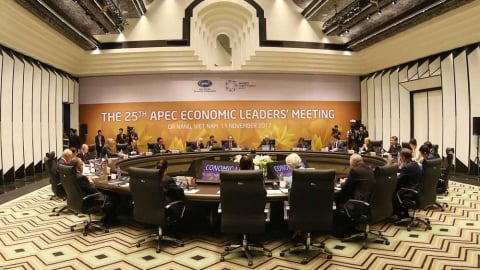 Chùm ảnh lãnh đạo 21 nền kinh tế APEC tại phiên họp kín sáng 11/11