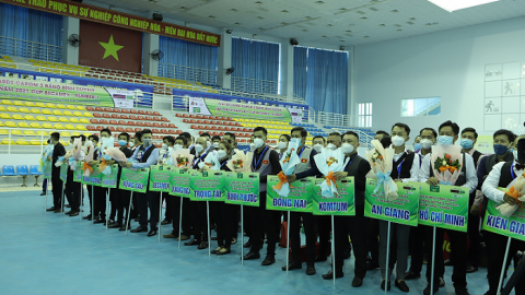 Toàn cảnh khai mạc Giải billiards carom 3 băng Bình Dương