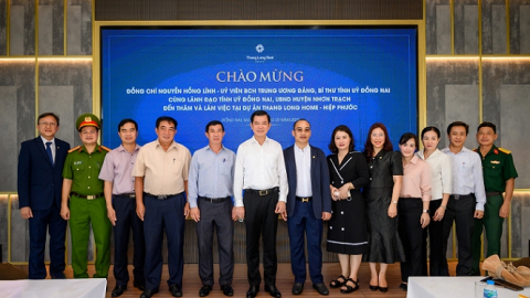 Lãnh đạo tỉnh Đồng Nai đến thăm và làm việc tại dự án Thăng Long Home - Hiệp Phước