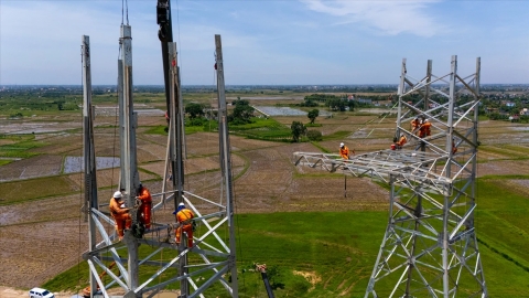 Đường dây 500kV mạch 3 sẽ khánh thành dịp Quốc khánh