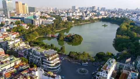 Đô thị Hà Nội hiện đại nhìn từ trên cao