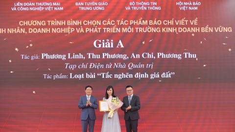 TheLEADER đạt giải A báo chí viết về doanh nghiệp, doanh nhân và môi trường kinh doanh