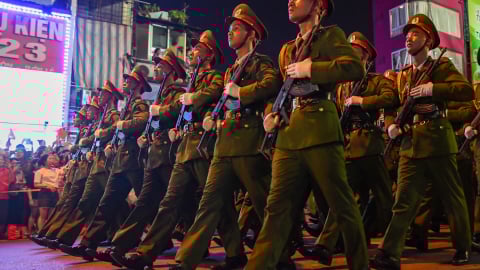 Biển người đồng hành cùng buổi hợp luyện diễu binh, diễu hành kỷ niệm Quốc khánh 2/9