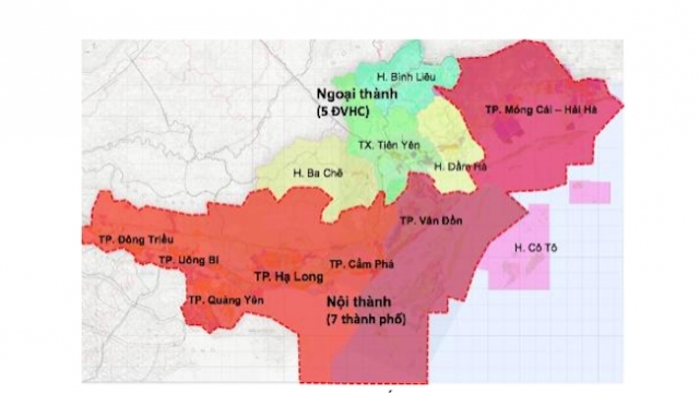 Phương án thành phố trực thuộc Trung ương không quận của Quảng Ninh