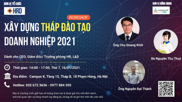 Sắp diễn ra hội thảo 'Xây dựng tháp đào tạo doanh nghiệp 2021'