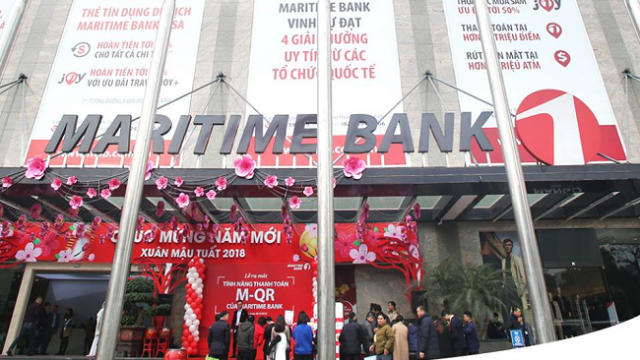 Cổ đông Martime Bank cầm cố hàng trăm triệu cổ phiếu tại Techcombank và VPBank