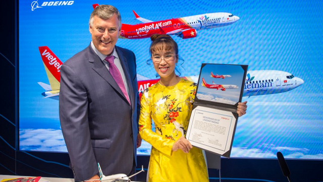 Vietjet Air tăng tốc với hợp đồng đặt mua 100 máy bay Boeing