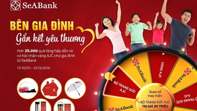 Hơn 25.000 quà tặng hấp dẫn và cơ hội nhận vàng AJC từ SeABank