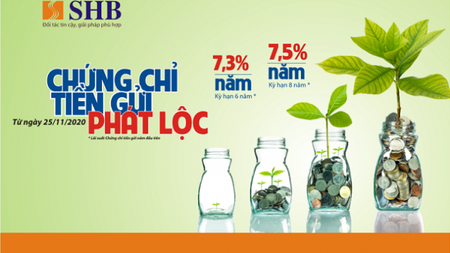 SHB phát hành chứng chỉ tiền gửi lãi suất lên đến 7,5%/năm