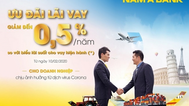 Nam A Bank giảm lãi vay cho doanh nghiệp chịu ảnh hưởng từ dịch virus Corona