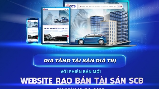 SCB ra mắt phiên bản mới của website rao bán tài sản