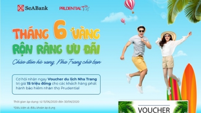 SeABank tặng voucher du lịch trị giá 15 triệu đồng cho khách mua bảo hiểm