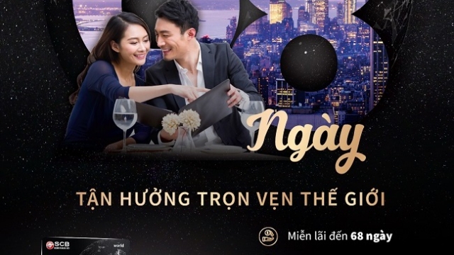 Thẻ tín dụng SCB Mastercard World có thời gian miễn lãi dài nhất thị trường