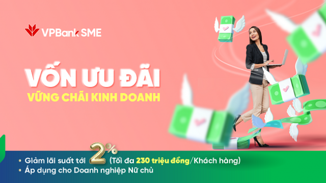 VPBank giảm lãi suất, tăng ưu đãi cho doanh nghiệp có phụ nữ làm chủ