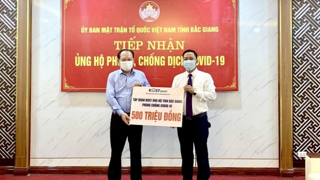 Tập đoàn Kosy ủng hộ Bắc Giang 500 triệu đồng phòng chống dịch Covid-19