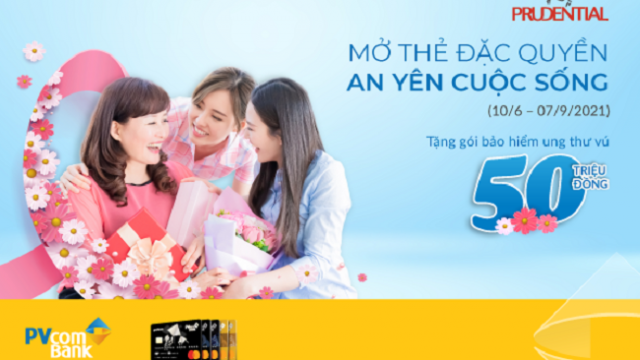 PVcomBank đẩy mạnh ưu đãi bảo hiểm cho chủ thẻ tín dụng