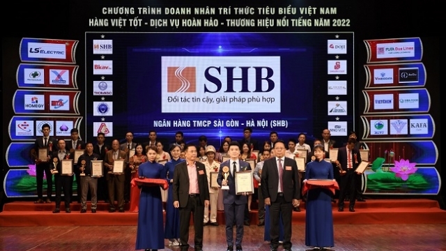 SHB bội thu giải thưởng thương hiệu uy tín