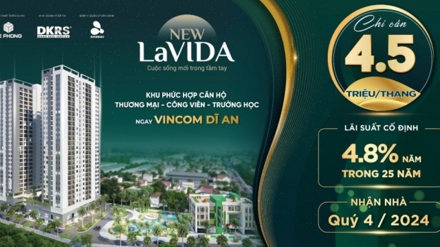 New Lavida: Mua nhà gần Vincom Dĩ An trả góp chỉ từ 4,5 triệu đồng mỗi tháng