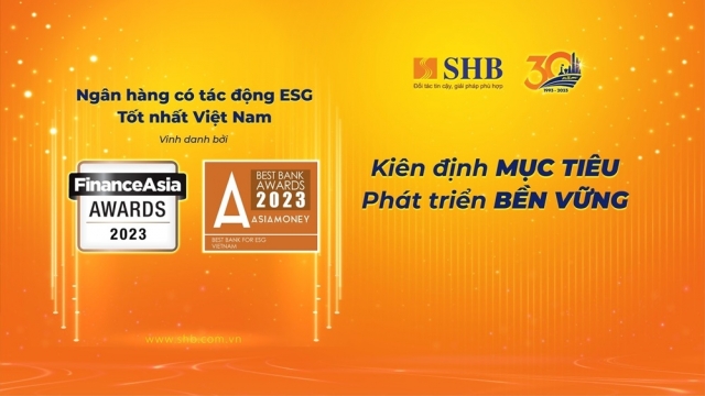 SHB tiếp tục được vinh danh 'Ngân hàng có tác động ESG tốt nhất'