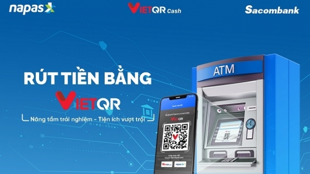 Quét VietQR rút tiền tại ATM các ngân hàng dễ dàng với Sacombank Pay