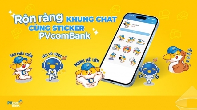 PVcomBank ra mắt bộ nhãn dán thương hiệu trên các nền tảng số