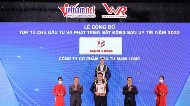 Tập đoàn Nam Long  lần thứ 7 nằm trong Top 10 công ty uy tín ngành bất động sản