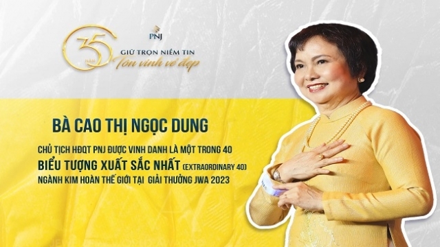 ‘Nữ tướng ngành kim hoàn’ Việt Nam được vinh danh Extraordinary 40 tại JWA 2023