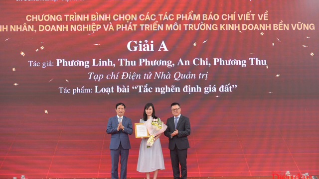 TheLEADER đạt giải A báo chí viết về doanh nghiệp, doanh nhân và môi trường kinh doanh