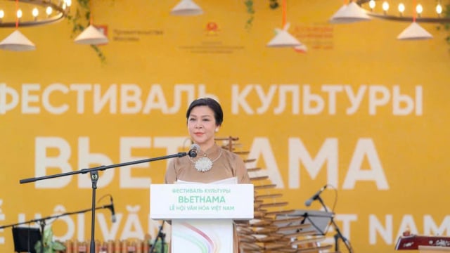Phu nhân Ngô Phương Ly dự khai mạc Lễ hội văn hóa Việt Nam tại Nga
