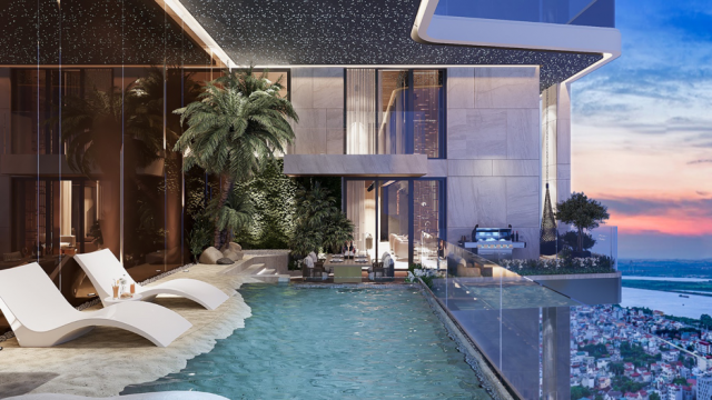 Dinh thự trên cao Sky Mansion: Chuẩn sống mới giữa không trung tại Tây Hồ