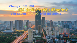 Chung cư giá dưới 25 triệu đồng/m2 ở Hà Nội gần như bị 'xoá sổ' trên thị trường