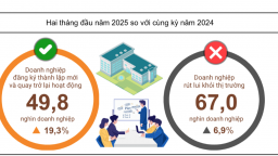 67.000 doanh nghiệp rút lui khỏi thị trường trong 2 tháng đầu năm 2025