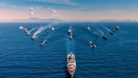 Diễu binh các lực lượng vũ trang trên biển kỷ niệm 80 năm Cách mạng tháng Tám thành công và Quốc khánh 2/9