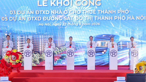 Hà Nội khởi công 5 tuyến đường sắt, 3 dự án nhà ở cho thuê