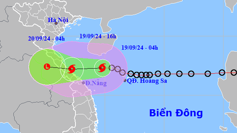 Bão số 4 giật cấp 11, cách Quảng Trị khoảng 120km, nhiều địa phương mưa lớn